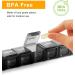 TookMag Extra Large 7-Day Pill Organizer - XL Weekly Pill Box for Vitamins & Supplements - Black - Buy Online on GoSupps.com