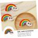 FRCOLOR Kids Pairs Rainbow Barrettes korean hair clips colorful hair clips kids barretes Hair Pin girl hair side clip Wool Felt Rainbow Charm hair bang clip alloy child to weave to - Buy Online on GoSupps.com