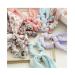 8pcs Chiffon Bow Hair Scrunchies Set for Women and Girls - Floral Blue Pink - Buy Online on GoSupps.com