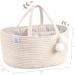 Fephas Baby Diaper Caddy Organizer - Beige Cotton Rope Nursery Storage Bin for Changing Table and Car - Portable Diaper Storage Basket - Ideal Baby Shower & Registry Gift - Buy Online on GoSupps.com