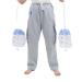 Catheter Pants for Men/Women Urine Leg Bag Holder Pants with Dual Zippered Pockets Holding Two 2000 ml Foley Catheter Bags for Nephrostomy Cystostomy(Grey-2XL) Grey XX-Large