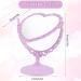 2 Pack Heart Mirror - Double-Sided Rotatable Cosmetic Mirror for Girls Bedroom (Pink & Purple) - Buy Online on GoSupps.com