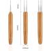 LDCREEE Dreadlock Crochet Hooks Set - 3 Pieces 0.75mm Wood Color for Hair Braid Craft - Buy Online on GoSupps.com