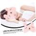 GARVALON USB Heating Eye Mask Night Eye Cover Decorative Eye Cover Eye Mask for Home Travel Eye Mask Night Eyeshade Electric Eye Cover Rechargeable Eye Mask Night Eye Mask Travel Eye Pad Pink 20.5x10x0.8cm - Buy Online on GoSupps.com