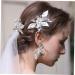DOITOOL Silver Headpiece Bridal Flower Side Comb Hairdressing Side Comb Crystals Decor Bridal Comb French Side Combs Combs Decorative Festival Bride Wedding - Buy Online on GoSupps.com