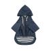 Morezi hundred coat with reflective buttons and zippers wind and rainlow adjustable cord removable hood- blue-XXL XXL (breast circumference: 86-98cm) blue