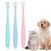 3 Pcs Cat Toothbrush Dog Toothbrush 360 Degree Small Dog Toothbrush Soft Bristles Head Puppy Toothbrush Dog Tooth Brush for Puppy Small Dog Cat Pet Teeth Cleaning (Multicolour)