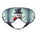 SSIMOO Christmas Snowman Print Double-Sided Eye Mask Soft and Light Blocking for Enhancing Sleep Quality Black