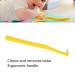 5PCS Soft Tufted Interdental Toothbrush Set - Compact Round Head Denture Brush for Braces & Dental Implants - Yellow - Buy Online on GoSupps.com
