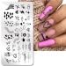 Nail Stamping Plate Set - Heart & Lines Theme for Perfect Manicure | International Shipping Available - Buy Online on GoSupps.com