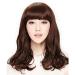 BGHJUE Wigs Ombre Middle Long Hair Heat Resistant Part Synthetic Wig For Women 43cmBrown