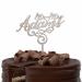 Personalized wooden cake topper with name birthday wedding baptism communion cake decoration (Mr&Mrs last name)