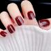 Obmyec Red Square Glitter False Nails - 24Pcs Full Cover Shimmer Acrylic Fake Nails for Women and Girls - Buy Online on GoSupps.com