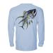 Denali Men's Teaser UPF 50+ Long Sleeve T-Shirt, UV Protection Shirt, Trophy Bones Collection: Yellowfin Tuna Ice Blue XX-Large