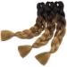 Jumbo Braiding Hair Extensions Colorful Synthetic Hair for DIY Crochet Box Braids Ombre 1Pc 24inch Black to Auburn to Blonde - Buy Online on GoSupps.com