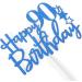 Tenhaisi Gilttery Navy Blue Happy 90th Birthday Cake Topper 90 Cake Topper for Women or Men Cheers and Beers 90 Years Loved Party Sign 90 Fabulous Birthday Party Supplies - Buy Online on GoSupps.com