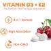 High Potency Vitamin D3 + K2 (MK-7) 2-in-1 Formula - 120 Chewable Tablets for Heart, Bone & Immune Health - Buy Online on GoSupps.com