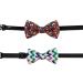 PAWHITS 2PCS Dog Cat Bow Tie Color Butterfly Pet Collar Cute Necklace Neck Strap For Pet Costume Accessories style A XL