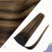 Buy Laavoo Brown Remy Ponytail Extensions - 35cm Dark Brown Balayage Real Hair Braid Extensions (70g) - Premium Quality - Buy Online on GoSupps.com