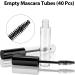 40pc 10ml Empty Mascara Tubes w/ Funnels - DIY Eyelash Wand & Castor Oil Container (Black) - Buy Online on GoSupps.com
