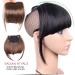 Bangs Hair Clip Fringe Bangs Synthetic Hair Extensions Clip in Bangs 6" Short Straight Hairpiece Thick Natural Front Neat Bangs with Temples for Women Girls Bangs Clip in Hair (Color : 1b Size : 6i 6inches 1b - Buy Online on GoSupps.com