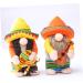 HOMSFOU 4 Pcs 1 Set Hawaiian Doll Summer Beach Party Decoration Nativity Ornaments for Kids Santa Ornament Plush Santa Gnome Cinco De Mayo Party Decorations Cloth Mexico Child Desktop Yellowx2pcs 20x13x9cmx2pcs - Buy Online on GoSupps.com