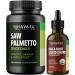 HAVASU NUTRITION Organic Maca Root Liquid Drops (60 Servings) & Saw Palmetto Supplement Capsules (200 Servings)