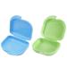 Dental prosthesis box dentistry dinner dentist box storage box dental box case prosthesis bad for dental orthodontic mouthpath 2 pieces (cyan and blue)