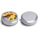 Round Chicken Art Pill Box - 3 Compartment Decorative Metal Organizer for Travel | Portable Pocket Pill Case - Buy Online on GoSupps.com