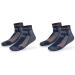 Black Crevice merino hiking socks I women & men's trekking socks in different colors & sizes i hiking socks with reinforced toes & heel I odor-inhibiting & breathable i 2 pair 39-42 short-black/orange