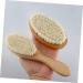 Hemoton Baby Bath Set - Bamboo Wooden Handle Toddler Hair Brush and Shower Massage Brush - Soft White Baby Suit - 18x5CM - Buy Online on GoSupps.com