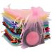 Bskifnn 50pcs Organza Bags 3.54''x4.33''(9x11cm) Satin Drawstring Organza Pouch Wedding Party Favor Gift Bag Jewelry Watch Bags 10-color
