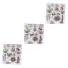 Lurrose 3pcs Postage Stamps Clear Wax Seal Clear Stamp Block Scrapbooking Stamps Account Finished Chapter