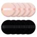 10 Pieces Pure Cotton Powder Puff Powder Puffs for Face Powder 2.36 Inch/6cm Small Makeup Puff Setting Powder Puff for Loose Powder Mineral Powder Body Powder Wet Dry Makeup Tool - Black and Beige