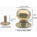 Denailey 12 Sets Solid Brass Round Head Button Stud Screw Leather Rivet Chicago Screws for Leather Craft - 8mm Shiny Light Gold - Buy Online on GoSupps.com