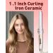 Professional 1.1 Inch Ceramic Tourmaline Curling Iron - 5 Temp Settings Dual Voltage Long Lasting Curls - Buy Online on GoSupps.com