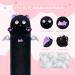 Mewaii 36in Long Cat Plush Pillow - Big Eyes Kitten Stuffed Animal Toy for Kids | Purple Hugging Pillow 36inch - Buy Online on GoSupps.com