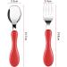 Vicloon Baby Fork and Spoon Set - 6 PCS Stainless Steel Toddler Utensils | Baby Feeding Cutlery Utensils for Kids - Red/Blue/Yellow - Buy Online on GoSupps.com
