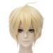 QITUN.Z Seraph Of The End Mikaela Hyakuya Short Pale Gold Full Wigs Hair Cosplay Anime