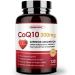 ZEBORA CoQ10-300mg-Softgels with PQQ BioPerine & Omega-3 120 Servings Coenzyme Q10 (Ubiquinone) Supplement for High-Absorption Powerful-Antioxidant Support Heart-Health & Energy-Production