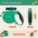 Happy & Polly Dog Leash Retractable Dog Leash Heavy Duty 5M Dog Walking Leash with Flashlight Detachable/Protective Bungee Leash/Magic Box Dispenser Poop Bags for Small Medium Dogs (Green) Green 16.4ft - Buy Online on GoSupps.com