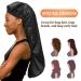 Extra Large Silk Sleep Cap for Women | Long Satin Bonnet with Wide Elastic Band | Comfortable Night Hat for Braids | Black Purple - Buy Online on GoSupps.com