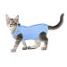 Cobee Professional recovery suit for cats in abdominal wounds or skin diseases kittens surgery recovery suit e-neck band alternative for cats and dogs after operations (size L blue)