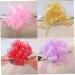 FRCOLOR 10pcs Golden Wedding Pull Flower Bows - Large Hand-Painted Gauze Decor for Weddings & Christmas - Perfect Gift Garland Decoration 74x5cm - Buy Online on GoSupps.com