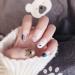 Hujl artificial nails "The cute bear -shaped false nails made of yellow egg are completely covered and the medium -length round wrong head is pressed on the girl's nails."