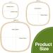 Caydo Square Embroidery Hoops Set - 3 Sizes | Adjustable Bamboo Frames for Cross Stitch, Needlework, DIY Craft - Buy Online on GoSupps.com