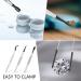 3-Piece Rubber Tipped Tweezers Set for Crafts and Jewelry - Black - Buy Online on GoSupps.com