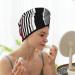Microfiber Hair Drying Cap | Retro Stripe Absorbent Towel Wrap for Curly & Thick Hair - Quick Drying & Soft - Buy Online on GoSupps.com