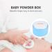 Uonlytech Blue Baby Talcum Powder Puff with Container - Ideal for Home and Travel - Buy Online on GoSupps.com
