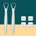 2PC Stainless Steel Tongue Scraper Set - Reduce Bad Breath and Freshen Breath Instantly - Buy Online on GoSupps.com